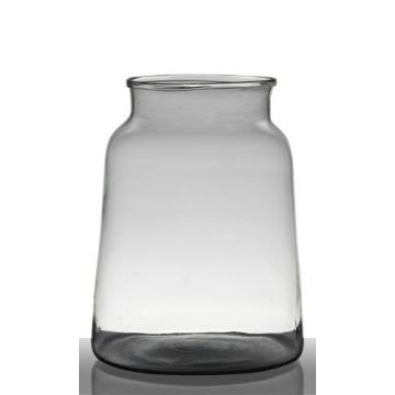 Recyceltes Glas für Kerzen QUINN EARTH, klar-grün, 30cm, Ø23cm Recyceltes Glas für Kerzen QUINN EARTH, klar-grün, 30cm, Ø23cm