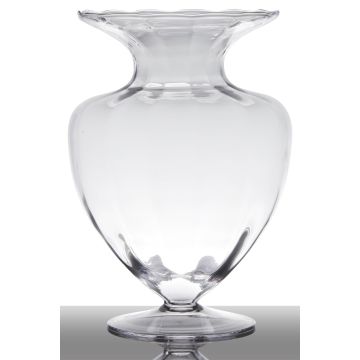 Amphorenvase Glas KENDRA mit Standfuß, klar, 42cm, Ø32cm Amphorenvase Glas KENDRA mit Standfuß, klar, 42cm, Ø32cm