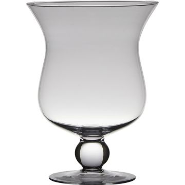 Glas mit Standfuß TIFFANY, Windlicht, klar, 24cm, Ø18cm Glas mit Standfuß TIFFANY, Windlicht, klar, 24cm, Ø18cm