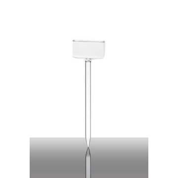 Halter für Teelicht mit Stab MILLINA, Glas, transparent, 8cm, Ø4,5cm Halter für Teelicht mit Stab MILLINA, Glas, transparent, 8cm, Ø4,5cm