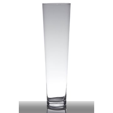 Glasvase AMNA EARTH, konisch, transparent, 50cm, Ø14cm