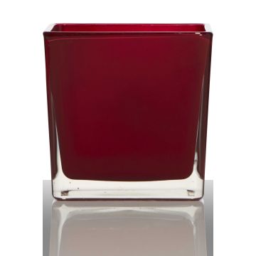 Blumentopf aus Glas KIM EARTH, rot, 14x14x14cm Blumentopf aus Glas KIM EARTH, rot, 14x14x14cm
