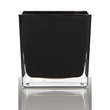 Glaswindlicht KIM EARTH, schwarz, 8x8x8cm Glaswindlicht KIM EARTH, schwarz, 8x8x8cm