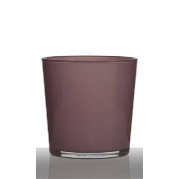 Pflanztopf aus Glas ALENA, altrosa, 19cm, Ø19cm