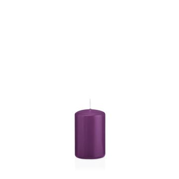 Laternenkerze MAEVA, Stumpen, violett, 8cm, Ø5cm, 18h - Made in Germany