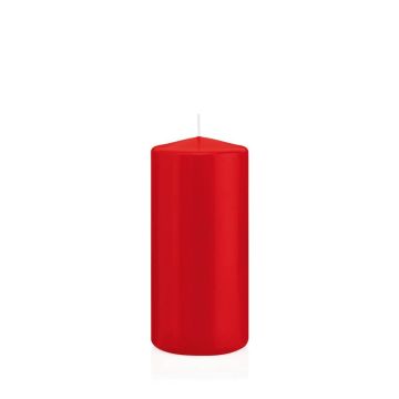 Laternenkerze MAEVA, Stumpen, rot, 15cm, Ø7cm, 63h - Made in Germany