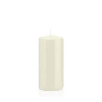 Laternenkerze MAEVA, Stumpen, elfenbein, 15cm, Ø7cm, 63h - Made in Germany