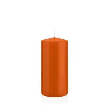 Laternenkerze MAEVA, Stumpen, orange, 15cm, &Oslash;7cm, 63h - Made in Germany