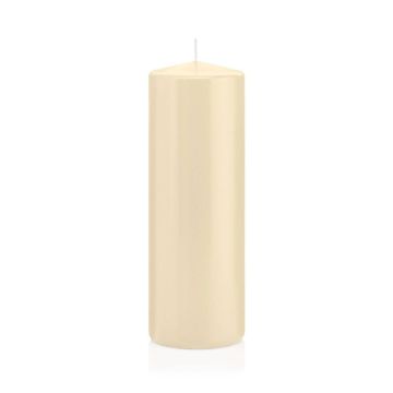 Laternenkerze MAEVA, Stumpen, creme, 20cm, Ø7cm, 103h - Made in Germany