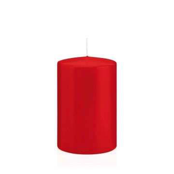 Laternenkerze MAEVA, Stumpen, rot, 15cm, Ø10cm, 113h - Made in Germany