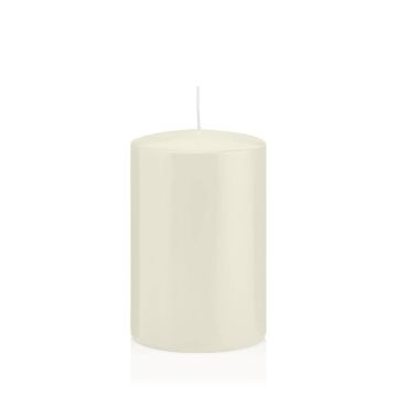 Laternenkerze MAEVA, Stumpen, elfenbein, 15cm, Ø10cm, 113h - Made in Germany