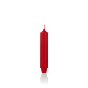 Stabkerze ARIETTA, Zapfenfuß, rot, 16,4cm, Ø2,8cm, 6h - Made in Germany