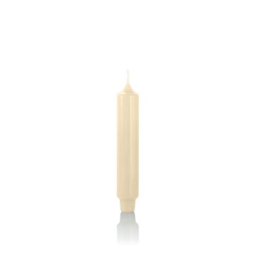 Stabkerze ARIETTA, Zapfenfuß, creme, 16,4cm, Ø2,8cm, 6h - Made in Germany