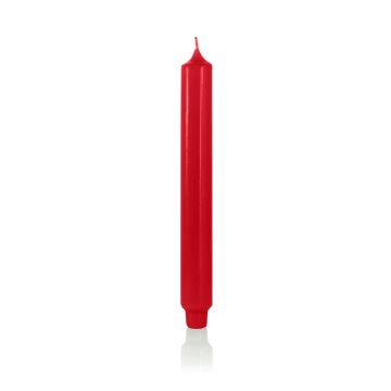 Stabkerze ARIETTA, Zapfenfuß, rot, 24,9cm, Ø2,8cm, 16h - Made in Germany