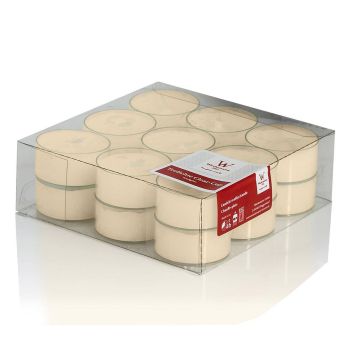 18er Set Teelichter KENNY, creme, 1,8cm, Ø3,8cm, 4h