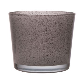 Pflanztopf aus Glas ALENA GRANIT, granit grau, 19cm, Ø19cm