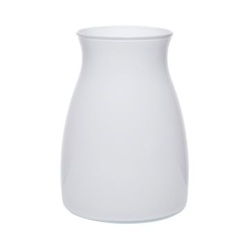 Glas Tischvase MAISIE, weiß, 20cm, Ø14cm Glas Tischvase MAISIE, weiß, 20cm, Ø14cm