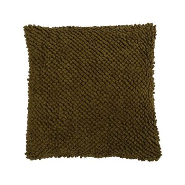 Sofa Kissen BOLLY, mit Kügelchen, khaki, 45x45cm