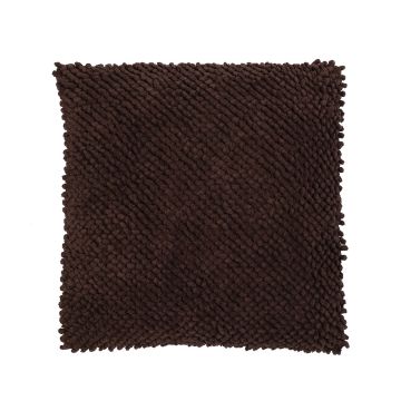 Sofa Kissen BOLLY, mit Kügelchen, schokobraun, 45x45cm