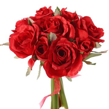 Künstlicher Rosenstrauß ROSILA, rot, 20cm, Ø15cm
