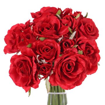 Künstlicher Rosenstrauß ROSILA, rot, 25cm, Ø20cm