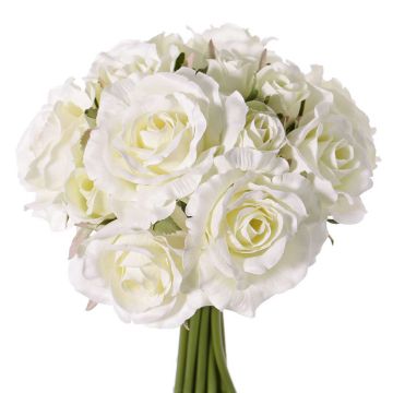 Künstlicher Rosenstrauß ROSILA, weiß, 25cm, Ø20cm Künstlicher Rosenstrauß ROSILA, weiß, 25cm, Ø20cm