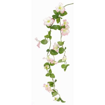 Künstlicher Petunien Zweig MARTHE, rosa-grün, 130cm, Ø4-9cm