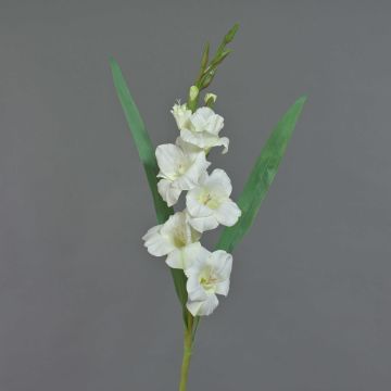 Künstliche Gladiole ELEA, weiß, 80cm, Ø7-9cm