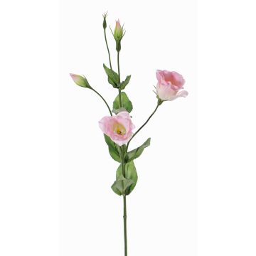 Künstliche Lisianthus JUDIKA, rosa-weiß-grün, 70cm, Ø6-7cm