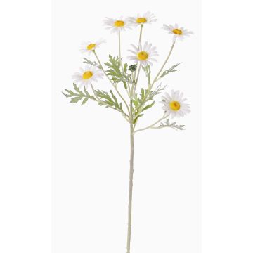 Kunstblumenzweig Margerite LEONIA, weiß, 60cm, Ø6cm
