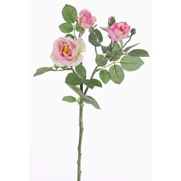 Künstlicher Rosenzweig CORALEE, rosa-creme, 50cm, Ø3-7cm
