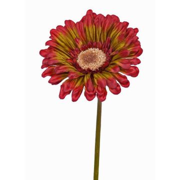 Künstliche Gerbera ANNEMARIE, rot-grün, 50cm, Ø10cm