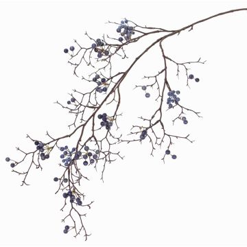 Künstlicher Schneebeeren Zweig GESA mit Beeren, blau, 100cm