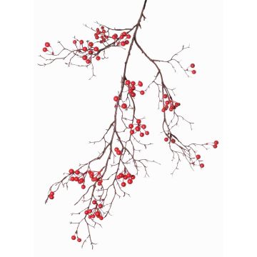 Künstlicher Schneebeeren Zweig GESA mit Beeren, rot, 100cm