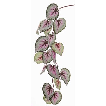 Künstlicher Blattbegonien Zweig KATRICE, violett-grün, 110cm Künstlicher Blattbegonien Zweig KATRICE, violett-grün, 110cm