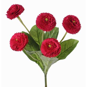 Bellis künstlich HEIKE auf Steckstab, pink, 25cm, Ø4,5cm