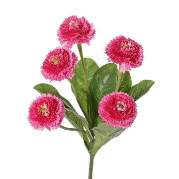 Bellis künstlich HEIKE auf Steckstab, rosa, 25cm, Ø4,5cm