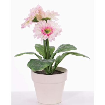 Künstliche Gerbera SIMONE im Dekotopf, rosa, 30cm, Ø9,5cm