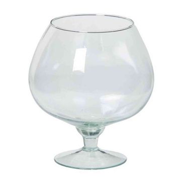 Deko Cognac Glas XXL BARRON mit Fuß, klar, 18,5cm, Ø15,5cm