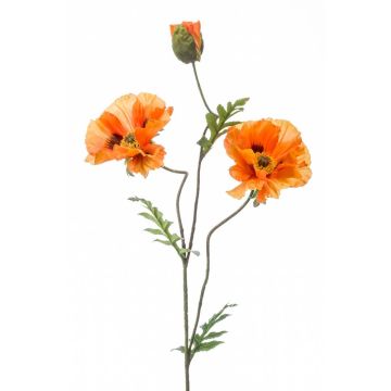 Mohnblume künstlich LOPEZ, orange, 90cm, Ø10-15cm