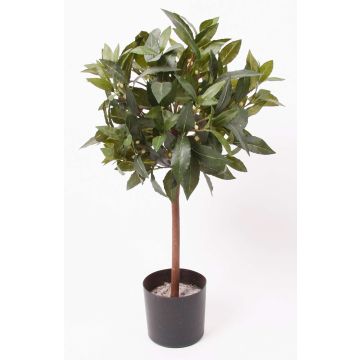 Künstliche Kirschlorbeer Kugel DRODY, Echtstamm, Früchte, 60cm