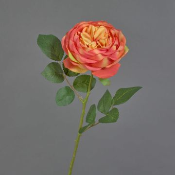 Fake Rose VERITA, lachs-orange, 65cm, Ø13cm