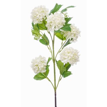Künstlicher Schneeball Zweig FONTE, creme, 75cm, Ø6cm