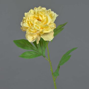 Pfingstrose künstlich MARILOU, gelb, 80cm, Ø14cm