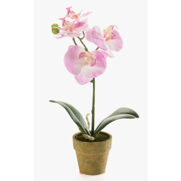 Fake Phalaenopsis Orchidee SETH im Dekotopf, rosa, 25cm
