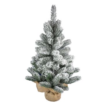 Kunst Tannenbaum INNSBRUCK, Jutesack, beschneit, 45cm, Ø30cm