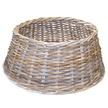 Weihnachtsbaumkorb MACARIO aus Rattan, grau-braun, 26cm, Ø65cm
