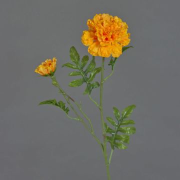Künstlicher Zweig Studentenblume ASTIE, orange, 65cm, Ø5-9cm