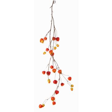 Künstliche Physalis Girlande PAX mit Früchten, rot-orange, 120cm