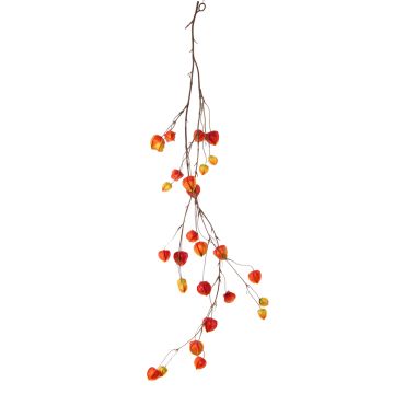 Künstliche Physalis Girlande PAX mit Früchten, rot-orange, 120cm